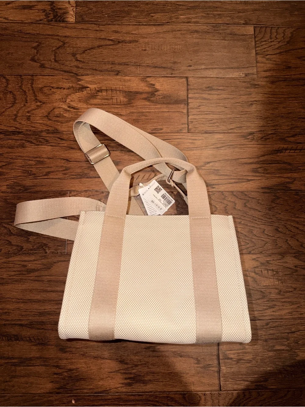 Lululemon Two-Tone Canvas Mini Tote Bag 4.5L in Mojave Tan / Light Ivory NWT